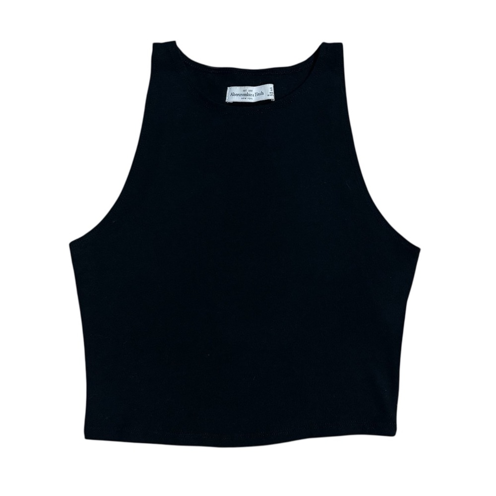 Abercrombie & Fitch High Neck Cropped Tank Top